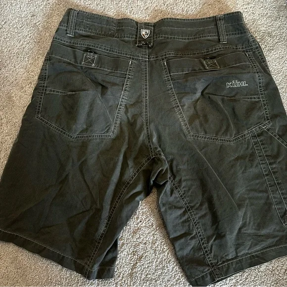 KÜHL Men’s Outdoor Hiking Shorts Size 32 Green Cotton Nylon - Picture 9 of 12